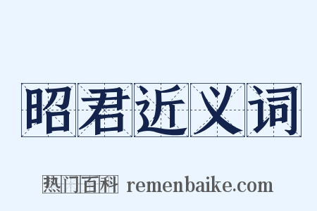 昭君近义词是什么意思的图片